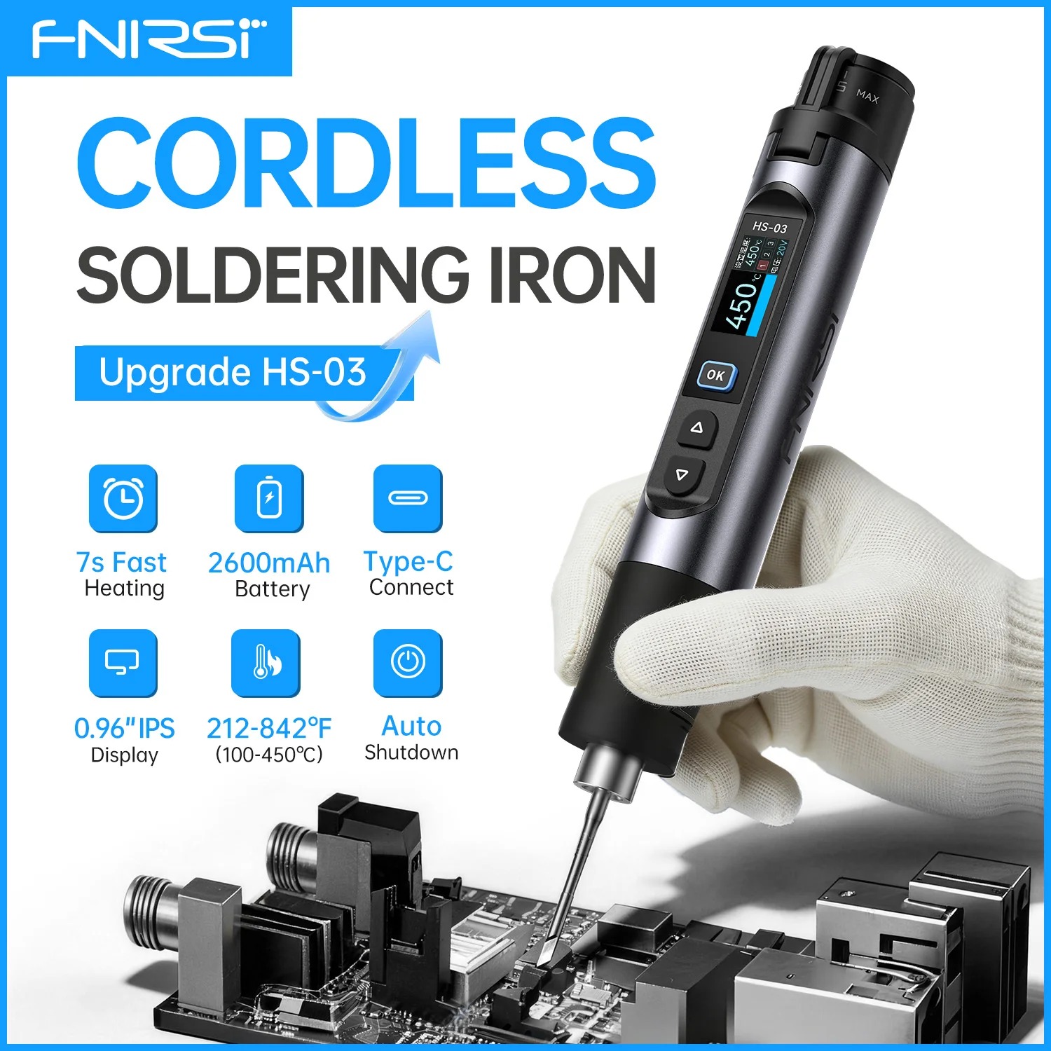 Electronics Repair Plus - إتش إس03 بلس 100-450 ° مكواة