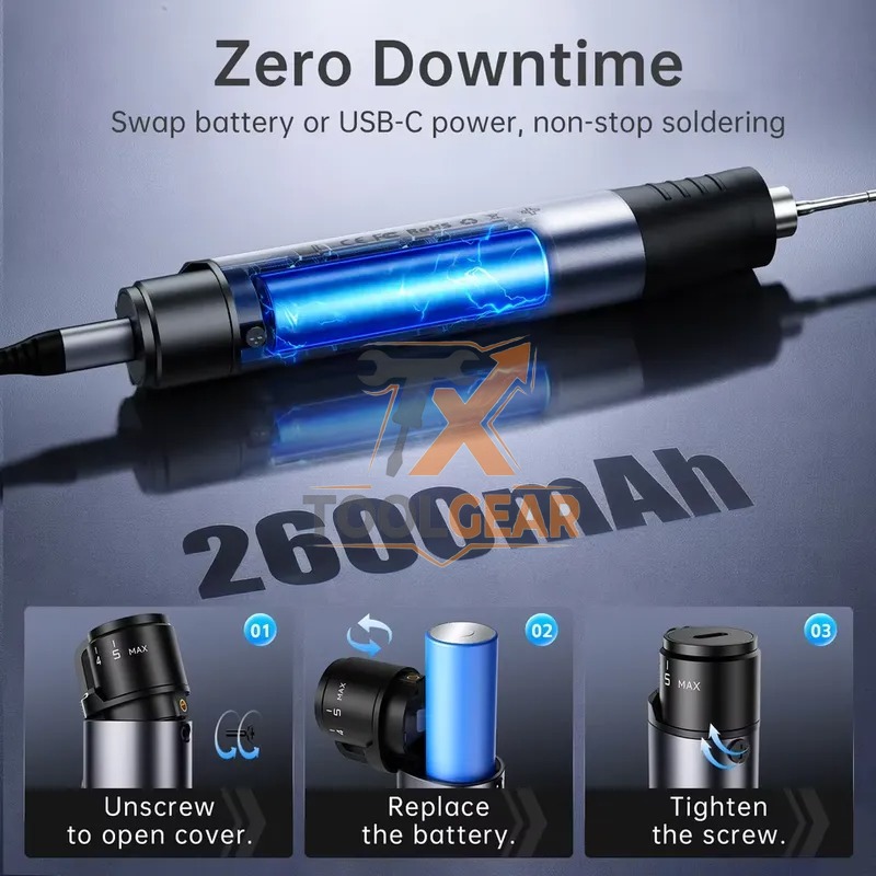 طقم لحام لاسلكي HS-03 مع رؤوس  - مراجعة Electronic Repair وسعره
