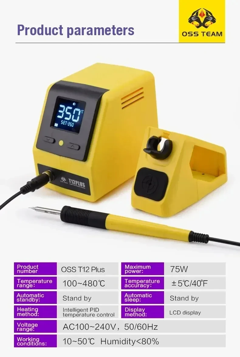 محطة لحام رقمية OSS T12 Plus م - مراجعة Electronics Repair Plus وسعره